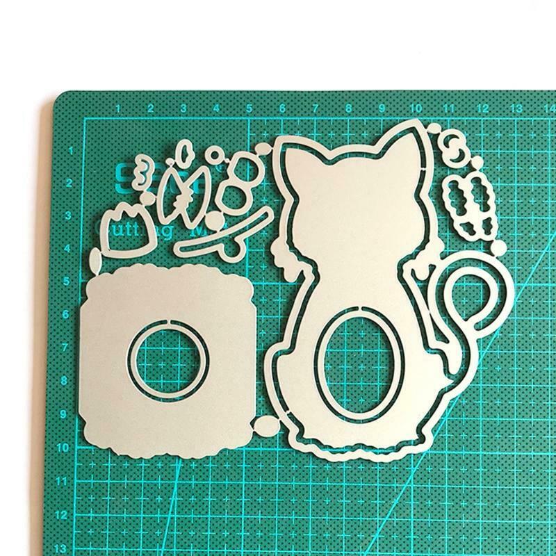 Easter Cat Box Metal Cutting Dies Stencil Scrapbooking DIY Album Stamp Paper