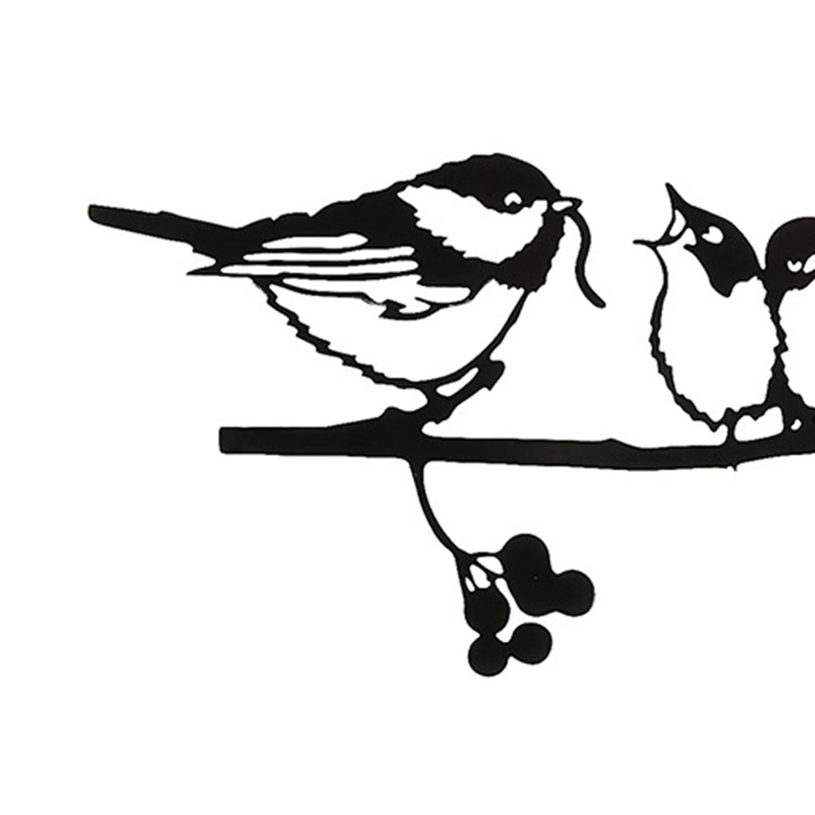 Rusty Metal Animals Bird Silhouette on Tree Branch Art Garden Decoration