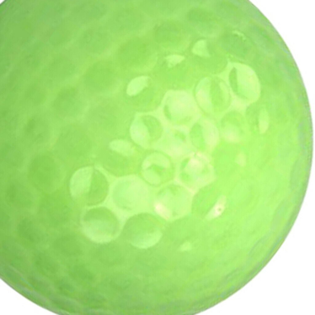 2Pcs green fluorescence glowing golf balls glowing night light