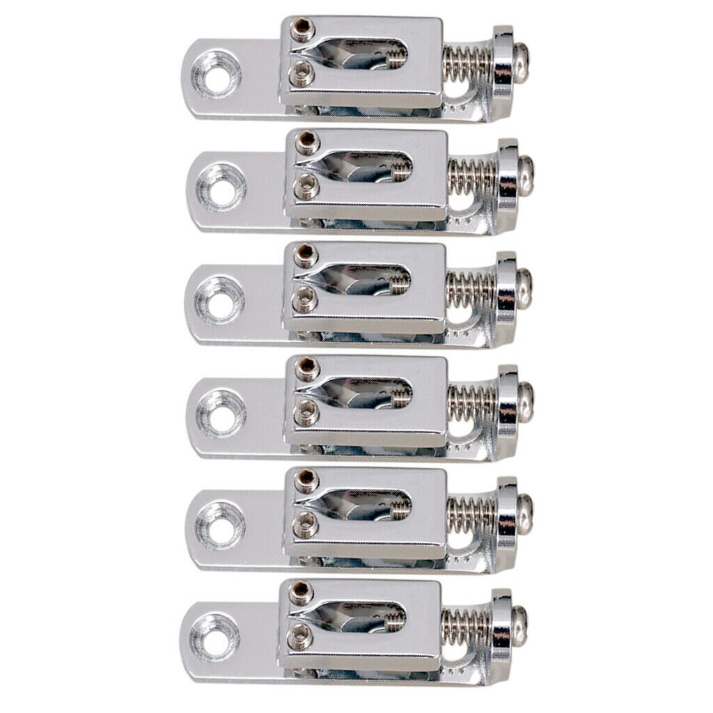 12Pcs Individual Guitar Bridge Saddles W / Alloy Screw Wrench for