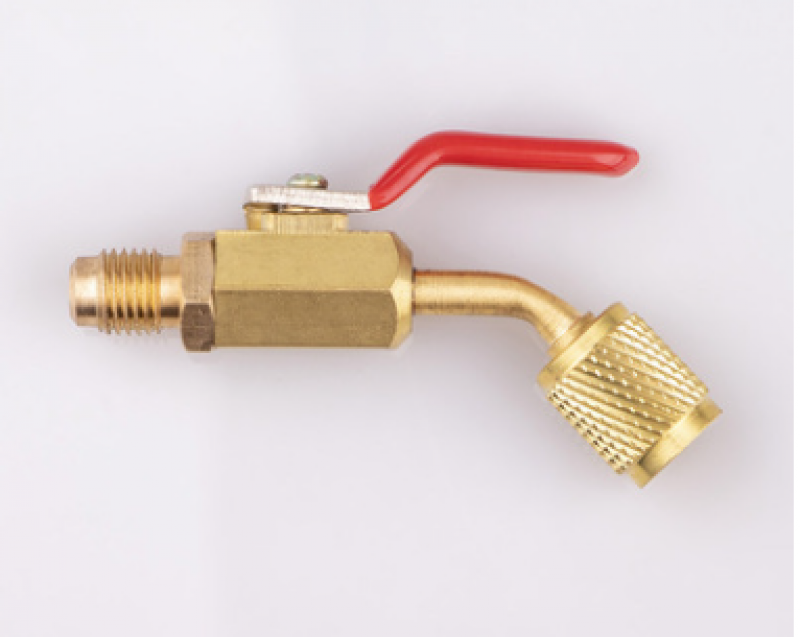 3 Brass Stop Valve R22 Ball for Ac Charging Hose Hvac 1/4" Ac Refrigerant