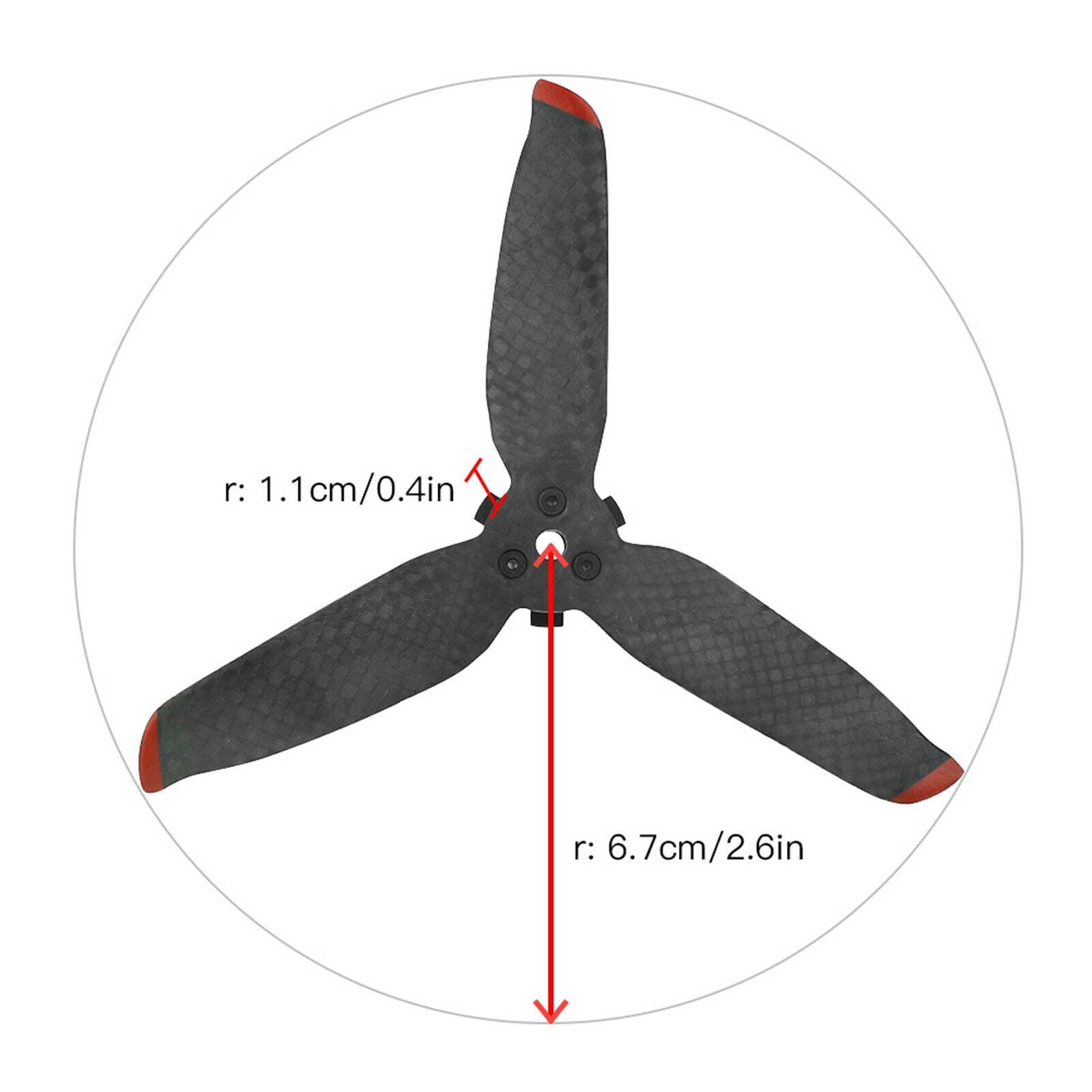 4pcs Carbon Fiber Propeller Blades for DJI FPV Combo Lightweight Props Parts