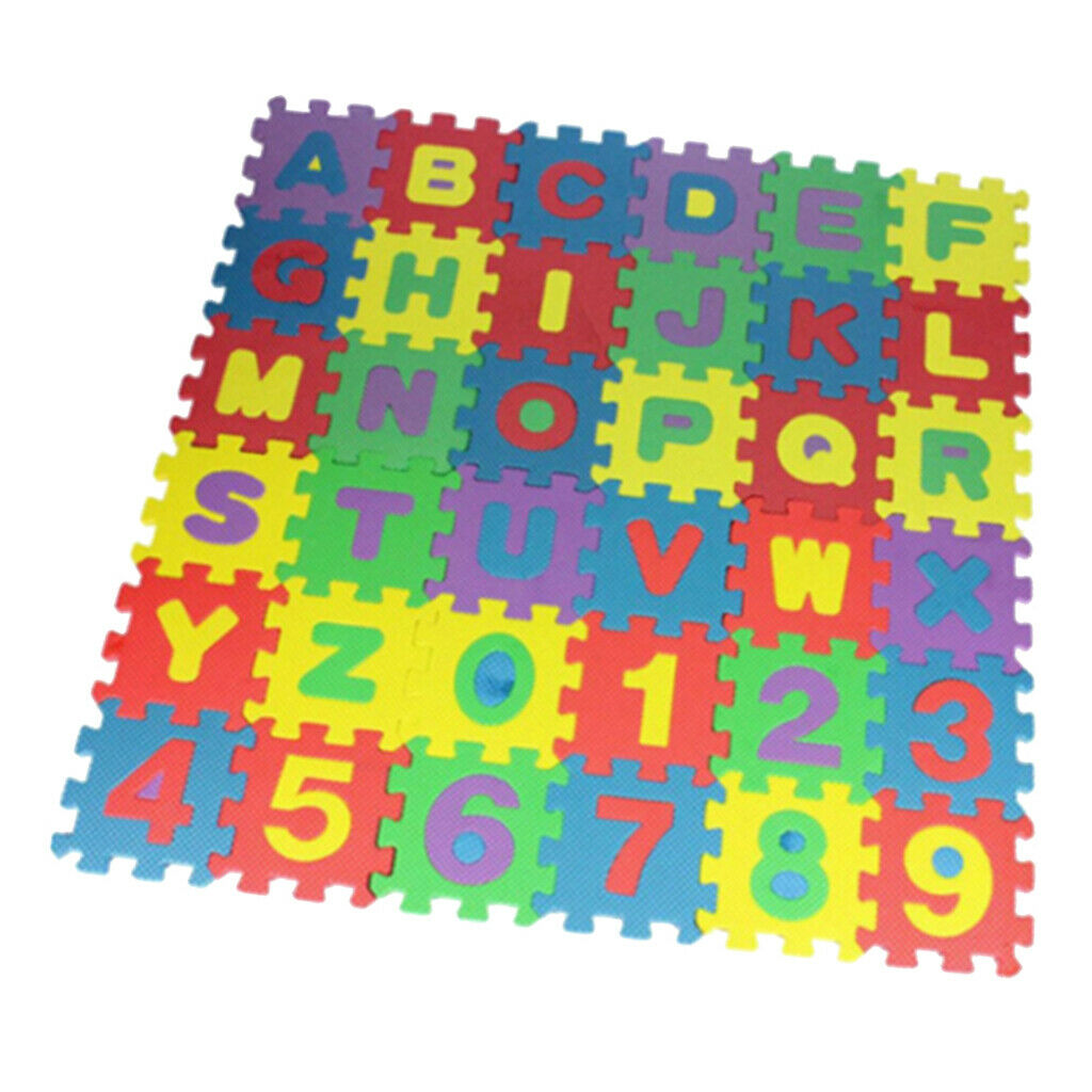 Set of 72 Baby Colorful Foam Mat Alphabet and Number Learning Play Exercise