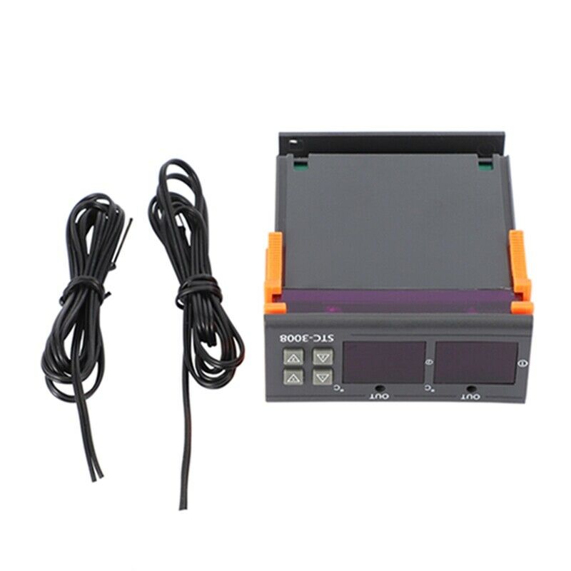 Stc-3008 110-220V Dual Digital Thermostat Temperature Controller For IncubatorT6