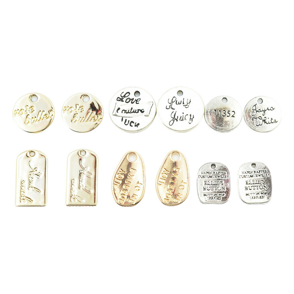 Random 12X Alloy Metal Charms Pendant Necklace Jewelry DIY Making Bracelet