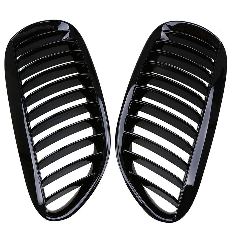 Gloss Black Front Kidney Grille Grills Fit BMW 630i 645Ci 650i M6 Coupe 05-2010