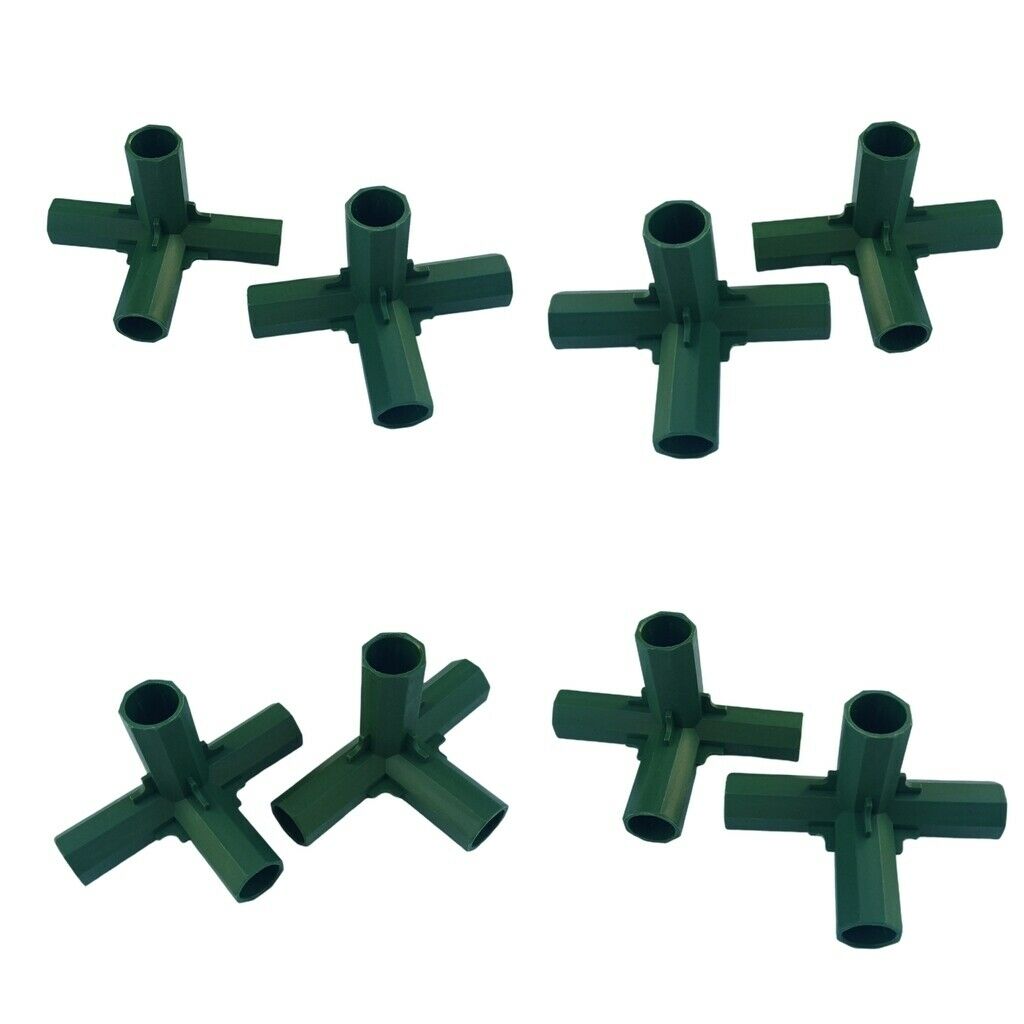 4pcs 16mm PVC Building Fittings Greenhouse Frame Connectors 4L