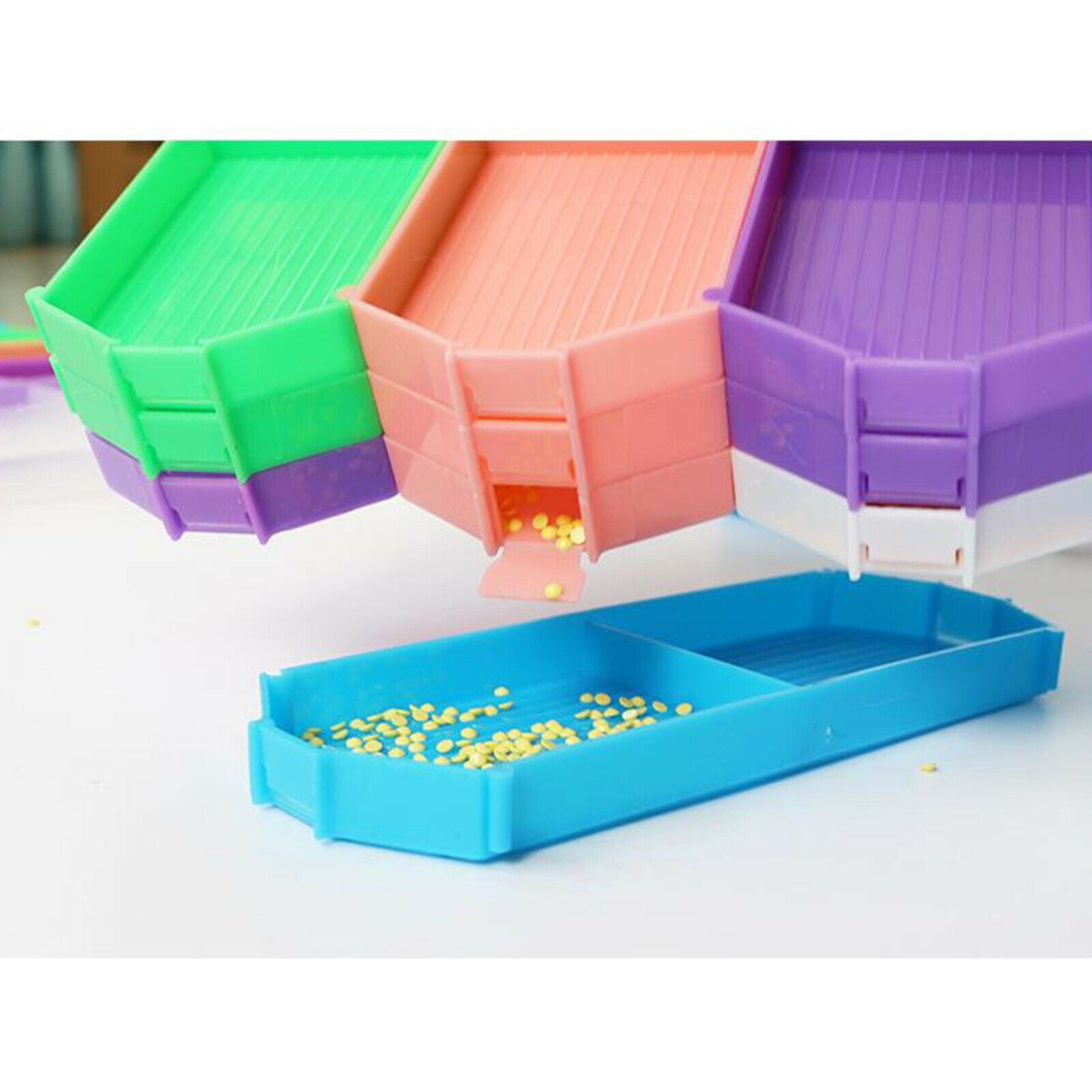115Pcs 5D Diamond Painting Tools Tray Stickers Resealable Bag Binding Rings
