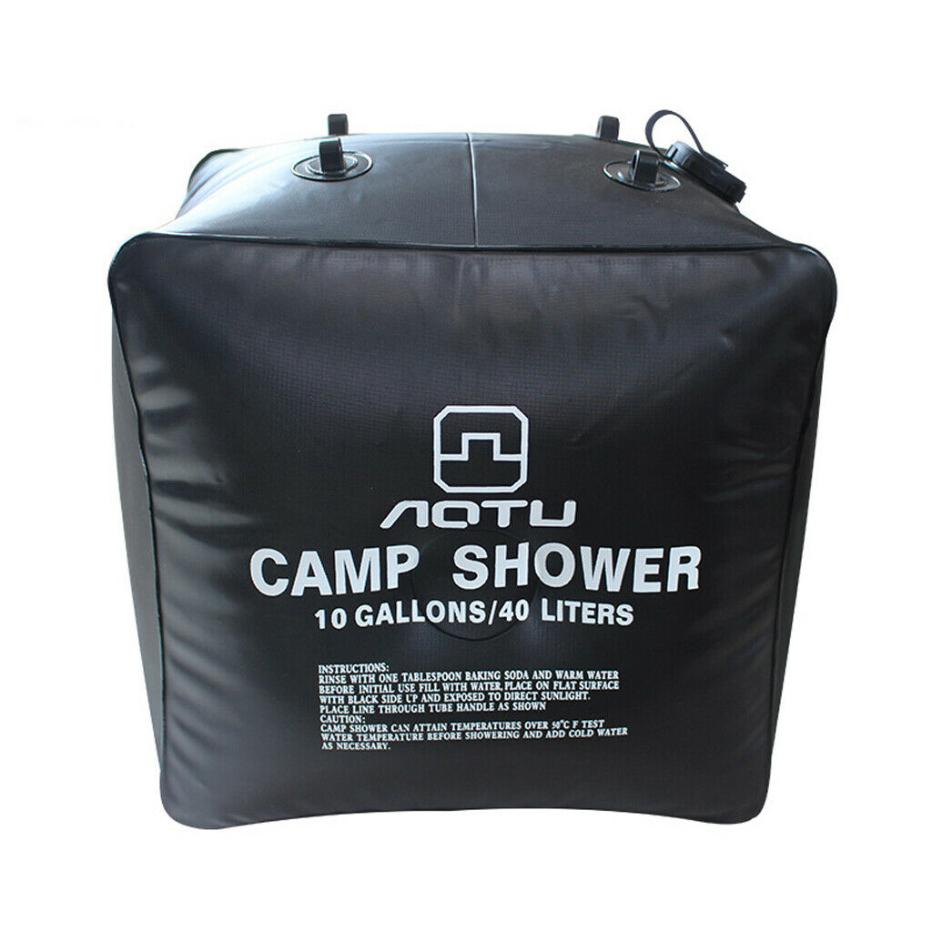 40L Camp Shower Water Bag Outdoor Solar Heated Bathing Portable Hose