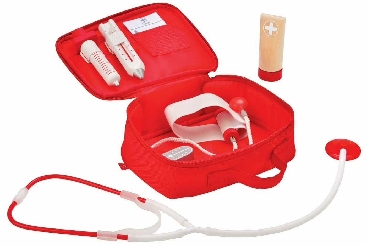 E3010 HAPE Doctor On Call Set Wooden Pieces with Bag [Playscapes] Children 3Yrs+