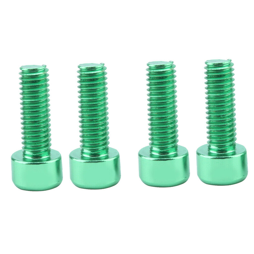 8pcs Green Bike Water Bottle Cage Holder Bolts Screws Hex Socket Screws Accs