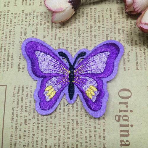 10PCS Embroidery Butterfly Embroidered Sew On Patch Badge Fabric Applique DIY~