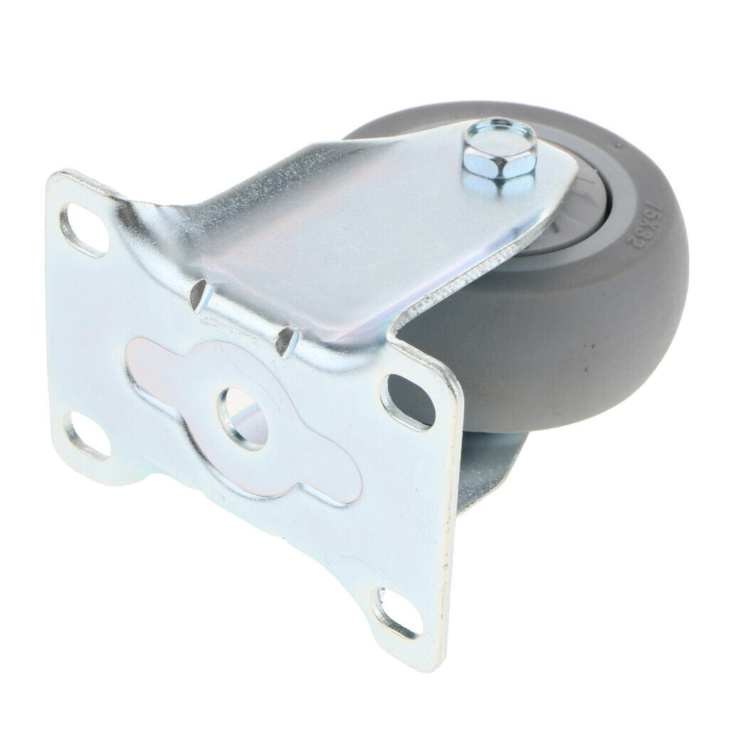 3 Inch / 75mm PTFE Heavy Duty Caster Wheel Top Plate Fixed Caster with 8.5mm Dia