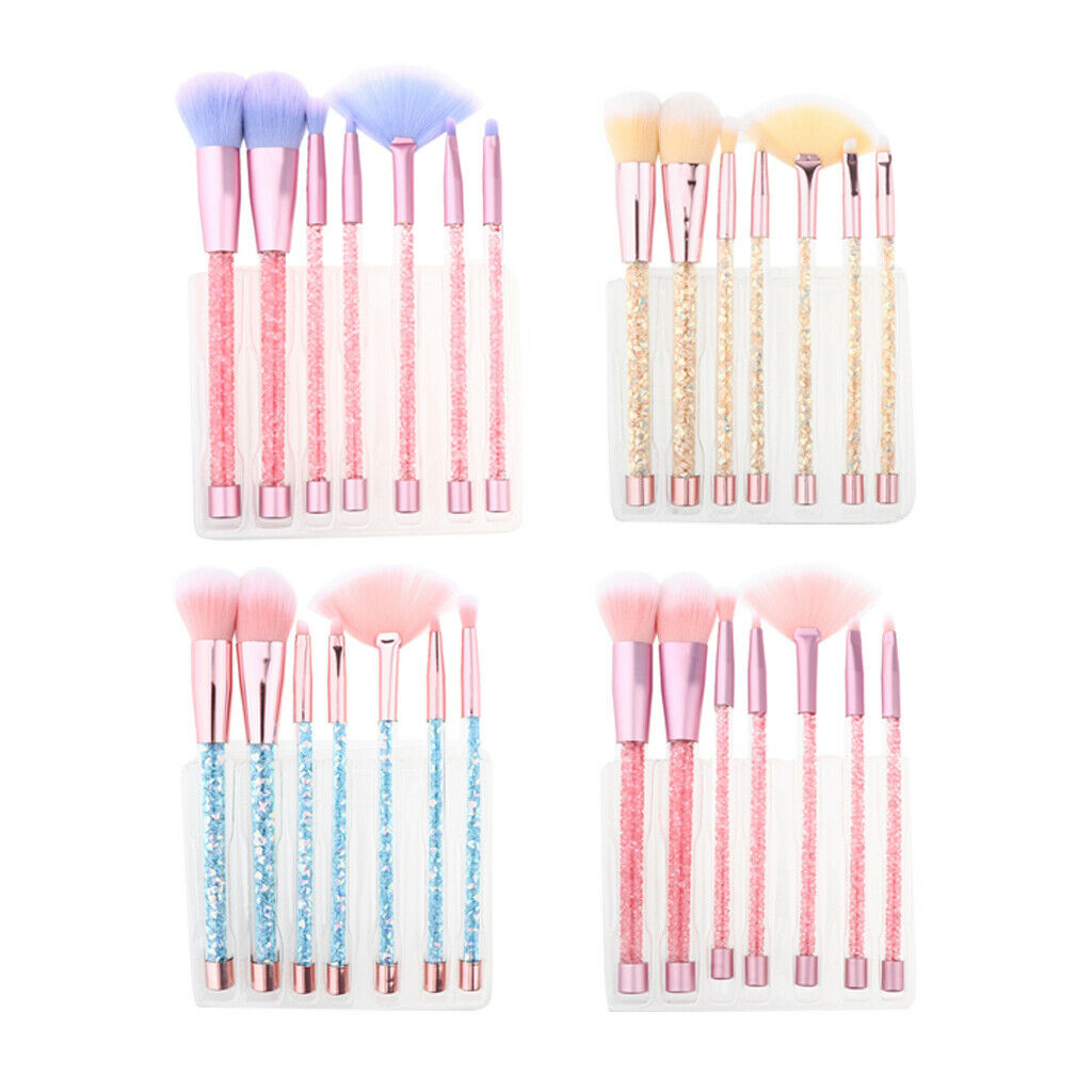 7x Makeup Brushes Blending Highlighter Contour Powder Brush Blaze Orange