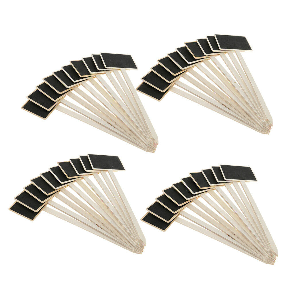40X  Wooden Chalkboard Weddings Placecard Name Price Tag Plant Markers