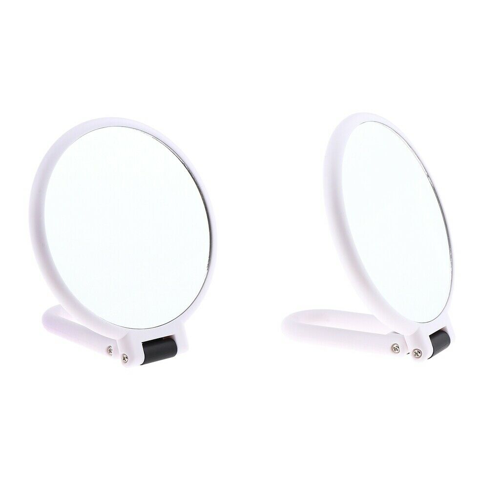 2pcs Double Sided Folding Handheld Mirror - Normal & 1X/10X 5X Magnification