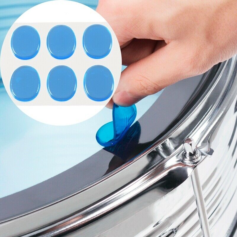 6pcs/set Snare Drum Mute Pad Drum Damper Gel Pads Snare Tom Drum Muffler Mute Q1