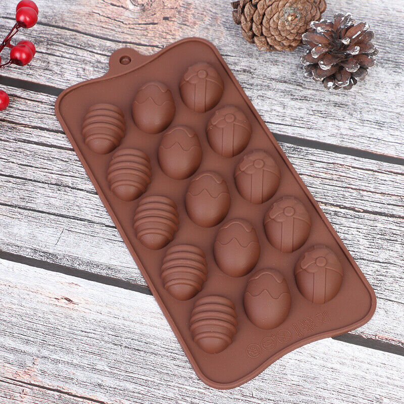 15 Holes Easter Eggs Silicone Chocolate Mold Cake Molds Fondant Ice Cube .l8