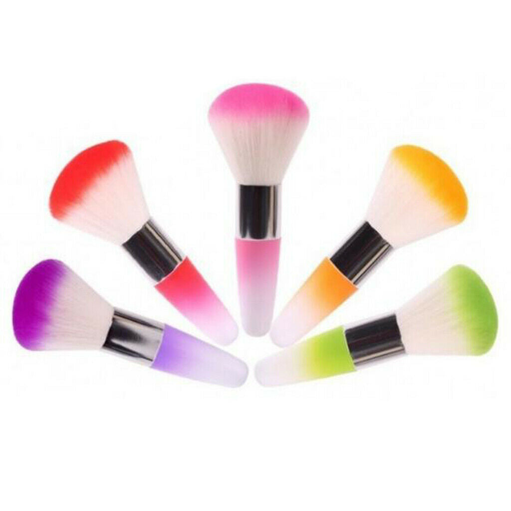 Nail Art Dust Remover Powder Cleaning Brush for Acrylic UV Gels, Travel Compact