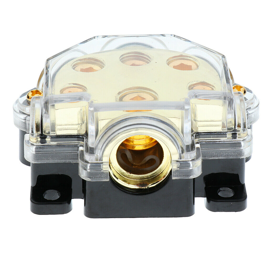 Universal Car Audio 0/2/4GA In to 2 4 8 Out Power Ground Distribution Block