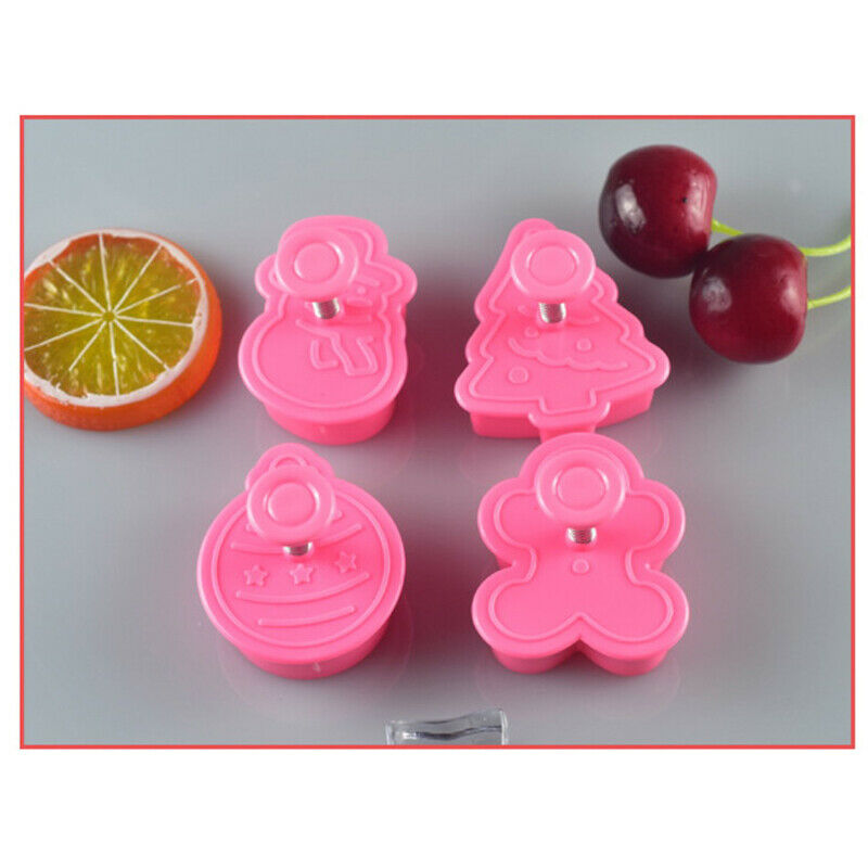 Christmas Cookie Mold Cake DecoratingSnowman Xmas Tree Biscuit Man Spring M JD