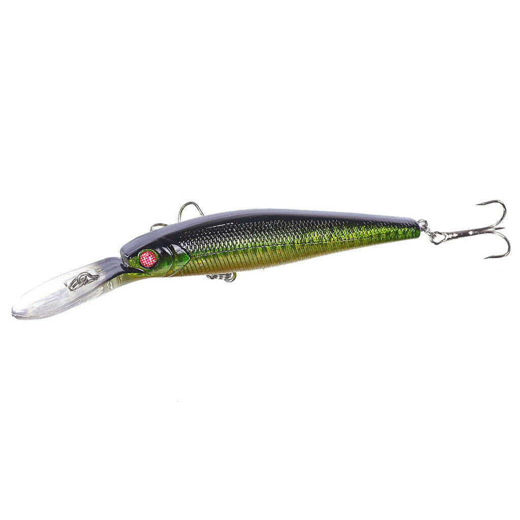 4Pcs Plastic Fishing Lures Crankbait with Hooks Tackle 12.5cm