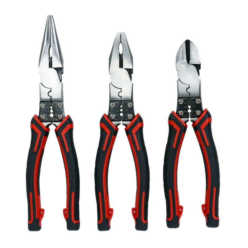 Multi-Purpose 7-Inch Combination Pliers Wire Stripper Electrician's Pliers Vise