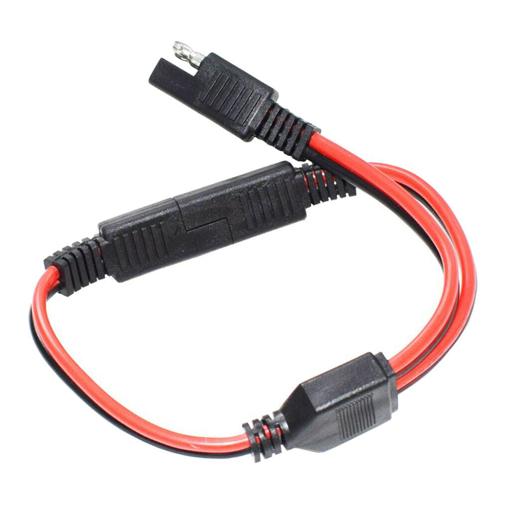 300mm 1 to 2 14AWG 2Pin Quick Connect Disconnect Plug SAE to SAE Extension Cable