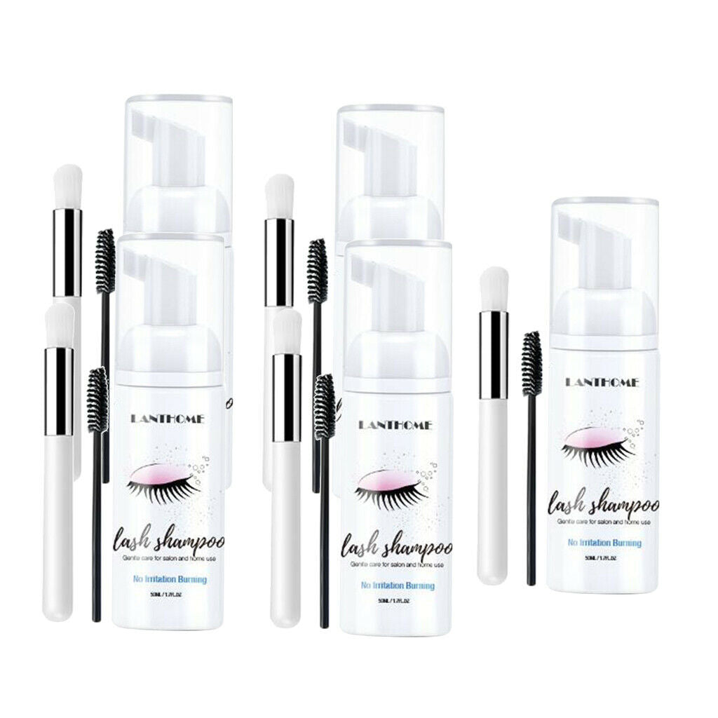 5x Eyelash Extension Shampoo 50ml Lash Foam Foaming Cleanser For Salon Home