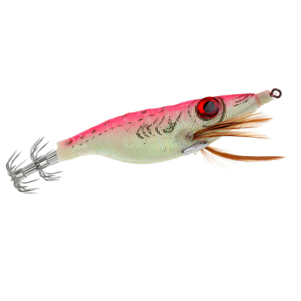 2pcs 10cm Shrimp Bait Lures Fishing Lure Squid Jig Snakehead Tackle Pink