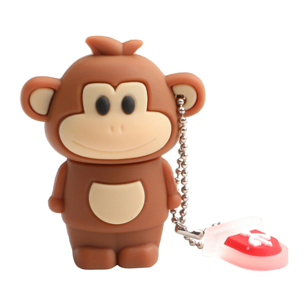 Cute Monkey Style USB Flash Drive Data Storage Thumb Pen Drive 64GB