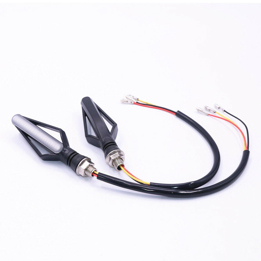 1 Pair Dual Colors 24LED Brake Tailight Flasher Strobe Flowing Turn Signal Light