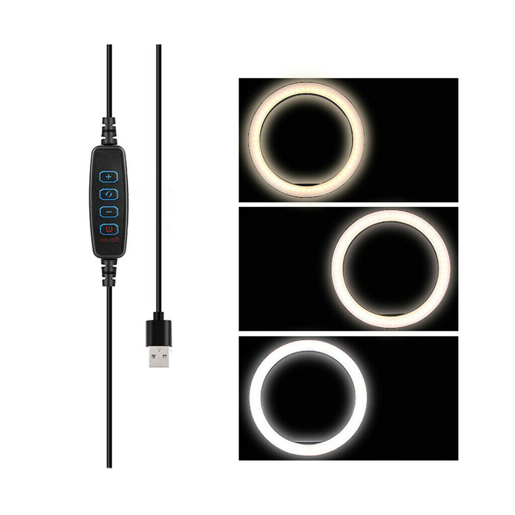 10inch USB LED Photography White Ring Light for Camera Selfie Live Video