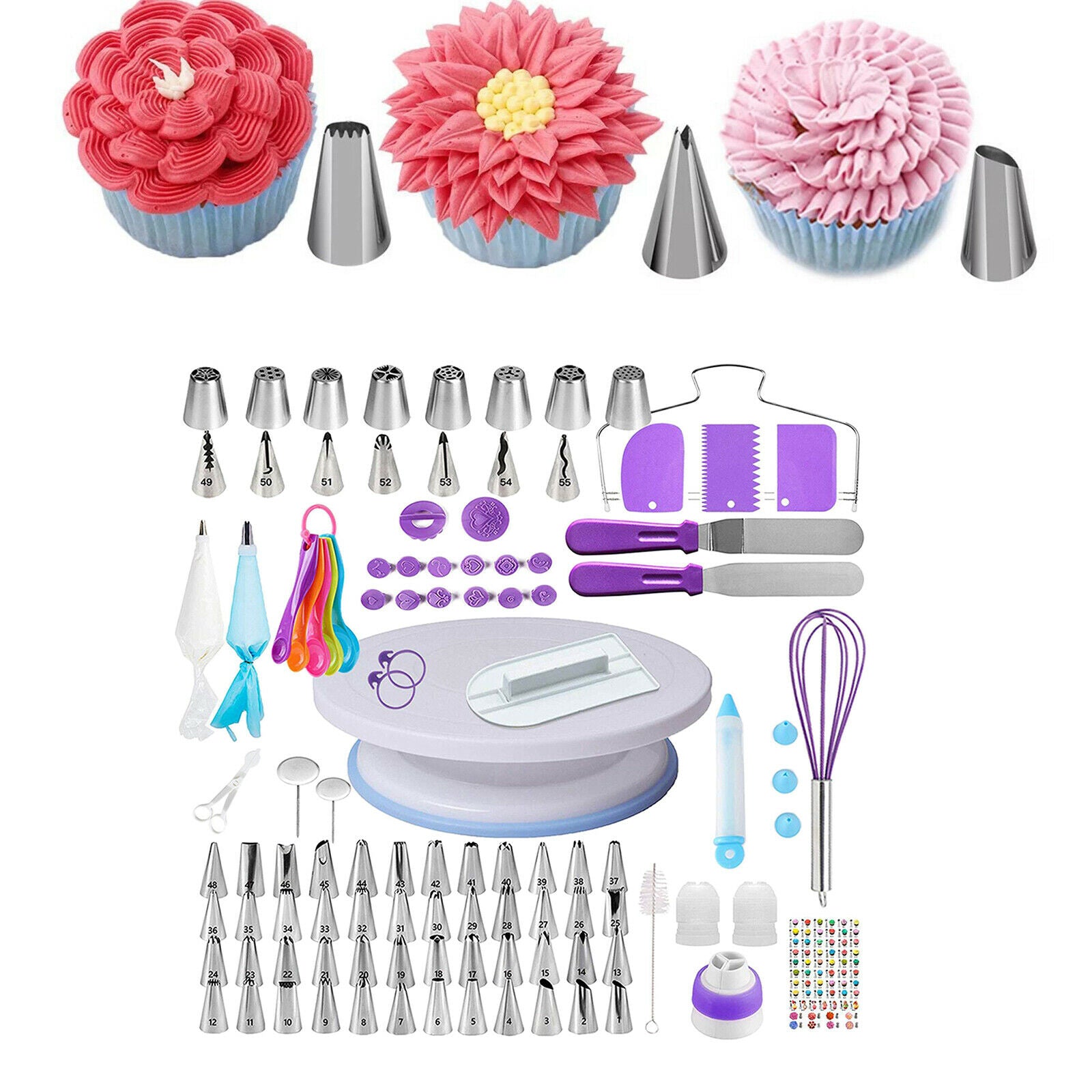 137PCS DIY Icing Bag Pastry Nozzles Tips Set Baking Decorating Making Tool