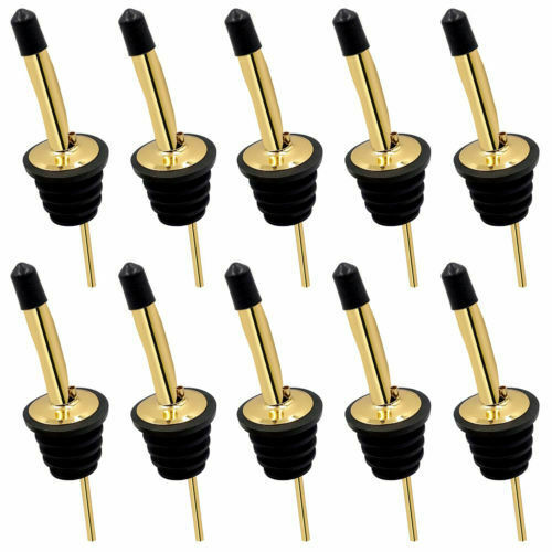 10pcs Liquor Pourer Free Flow Wine Bottle Pour Spout Stopper for Bar Home Party