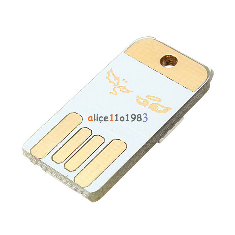 5Pcs Portable Double Sided Pluggable USB LED Night Light Power Supply Lamp White