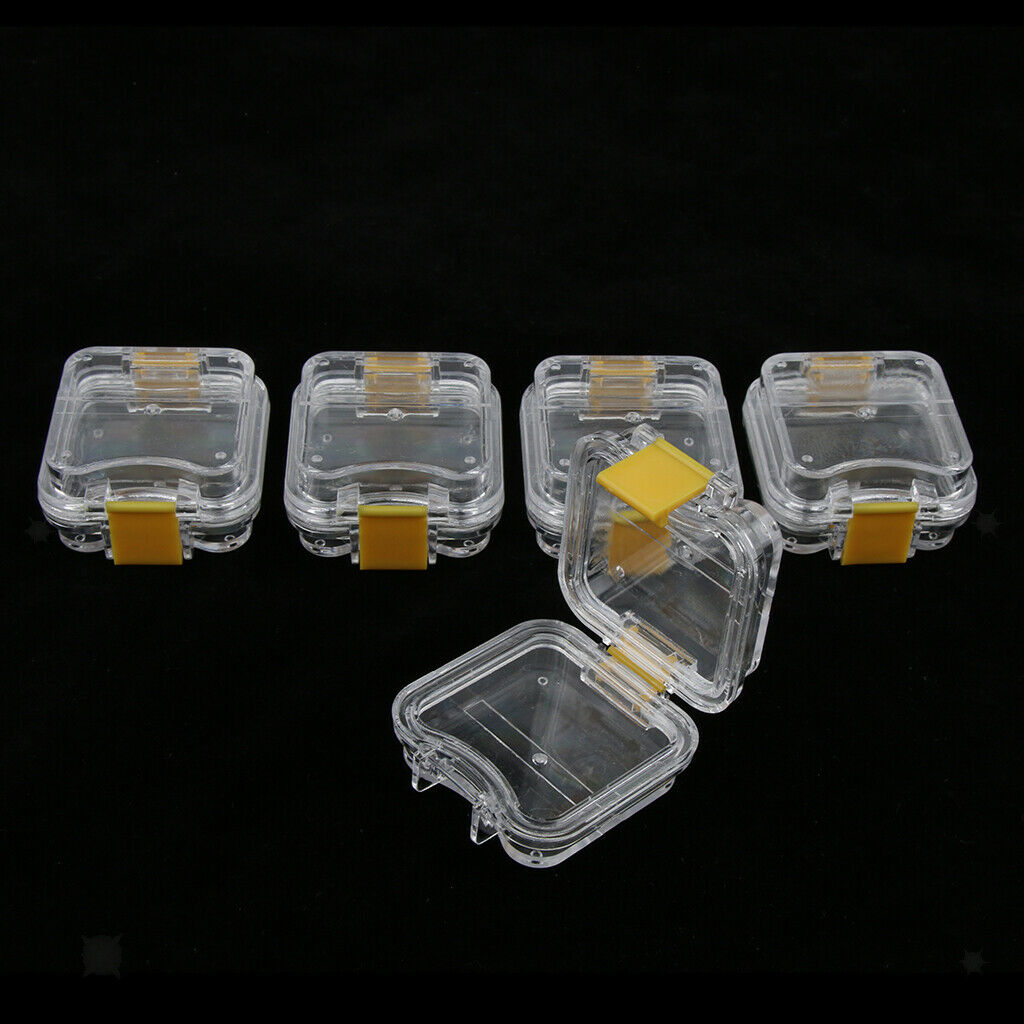 5 Pcs Travel Mini Denture Box Dental Orthodontic Containers MouthGuard Case