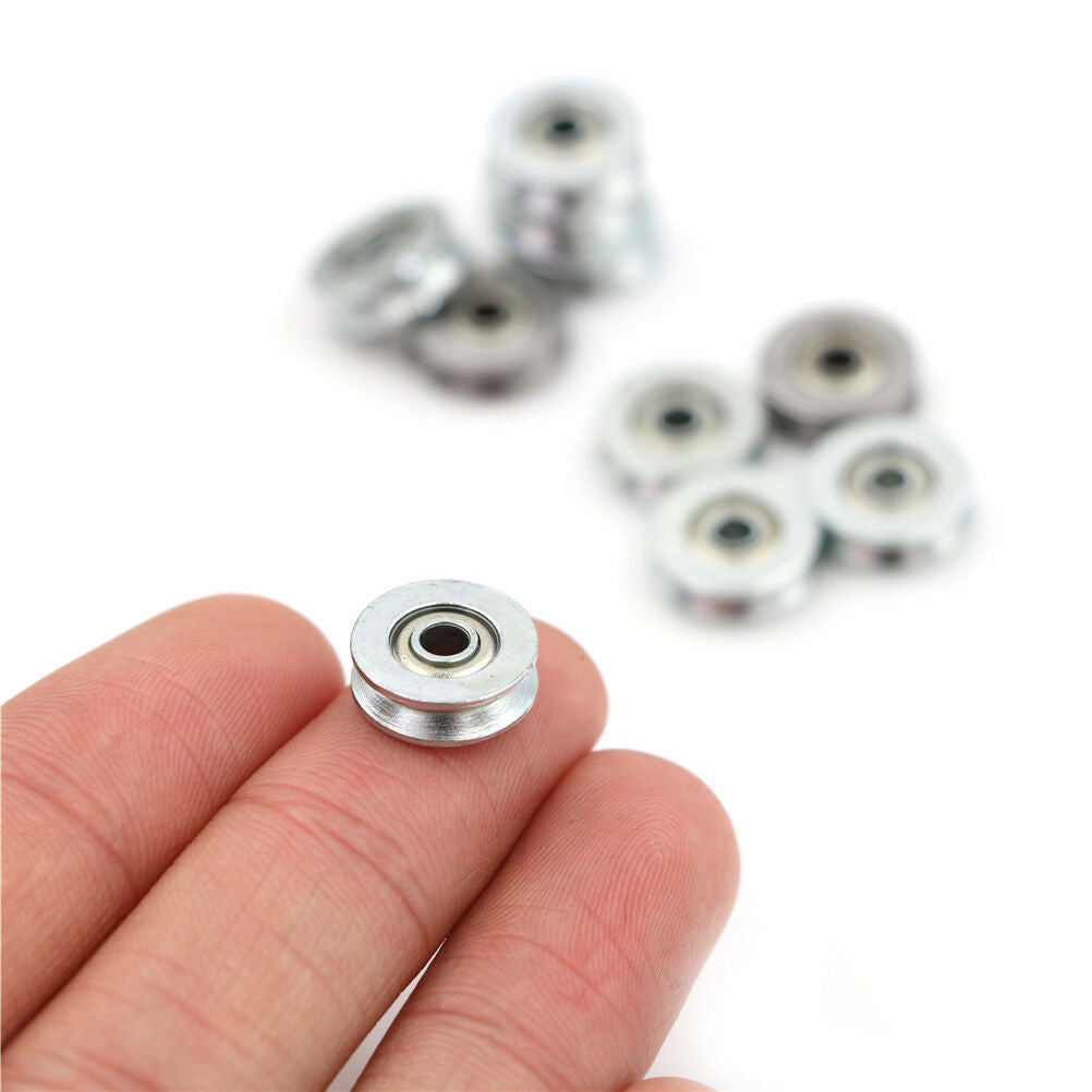 10pcs HCS Deep V Groove Sealed Guide Line Track Pulley Ball Bearing 4*13*6mm DD