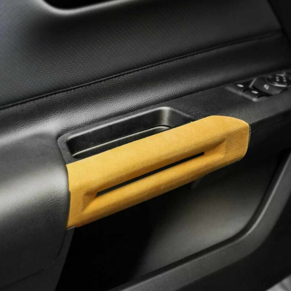 Car Interior Door Handle Cover Trim Assembly For Ford Mustang 15+ Yellow 1Pair