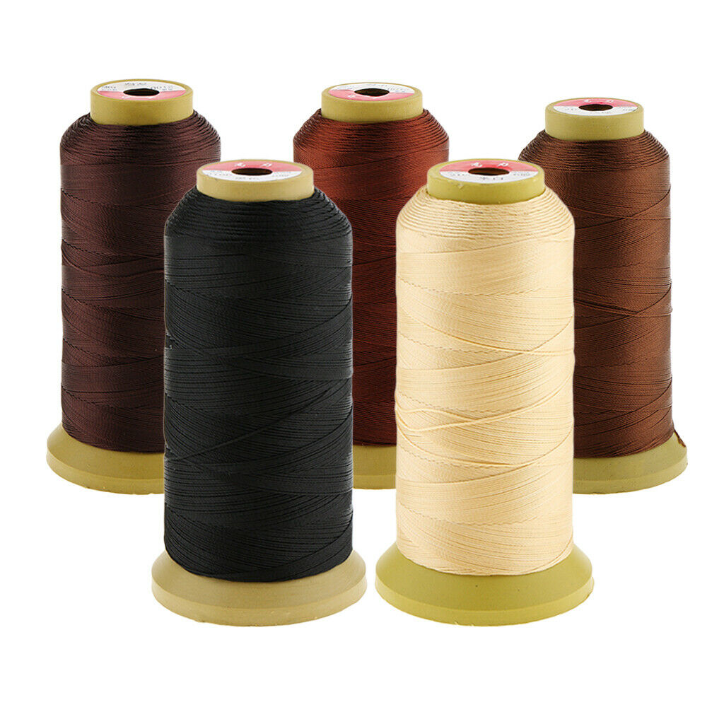 5 Spool Hair Sewing Weave Thread Kit, for Extension Bangs Wigs Decor, 0.4MM Sew