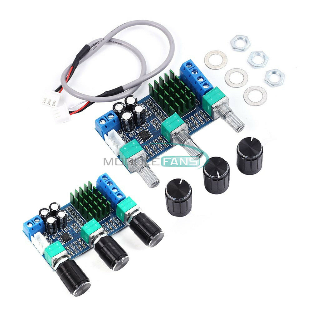 Digital DC 12V 24V 80Wx2 TPA3116D2 Dual Channel Treble Bass Pre Amplifier Board