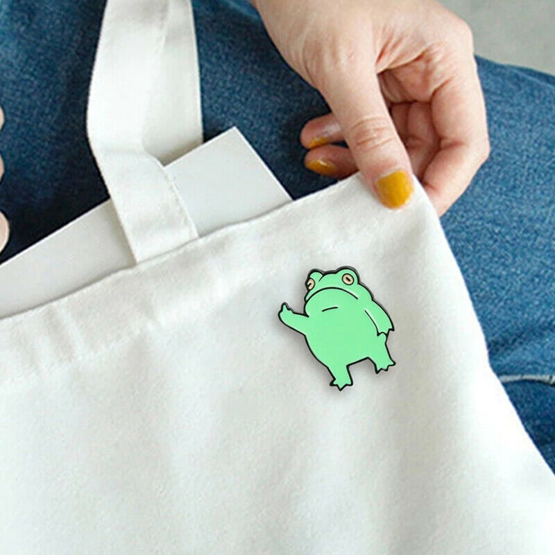 Frog Cartoon Animal Enamel Brooches Small Pins Gift Shirt Backpack Badg.l8