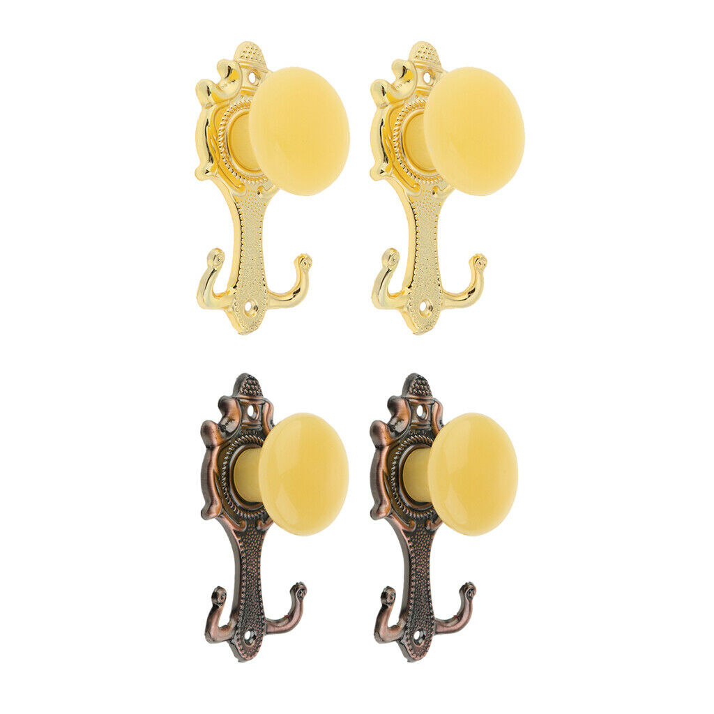 2 Pcs Alloy Curtain Wall Hook Drapery Tieback Decor,2 Colors Optional Bronze