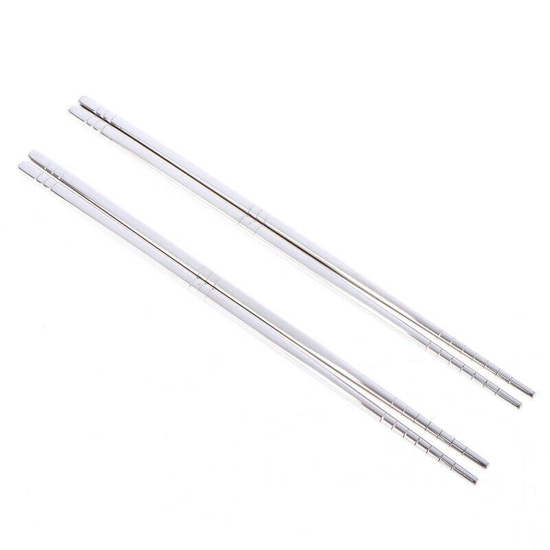 5 Pairs/Set Chinese Metal Chopsticks Non-Slip Stainless Steel Chop Stic.l8