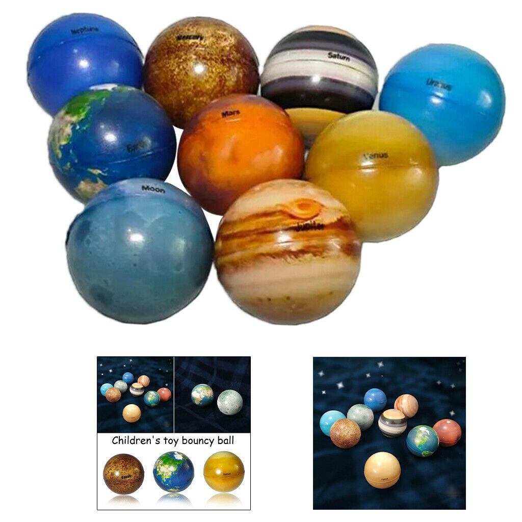 Early Education Soft Planet Bouncy Ball 2.48 Inches Release Anxiety for Kids