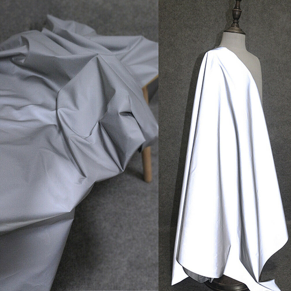 50*140cm High Visibility Reflective Safety Fabric Bright for DIY Sewing Material