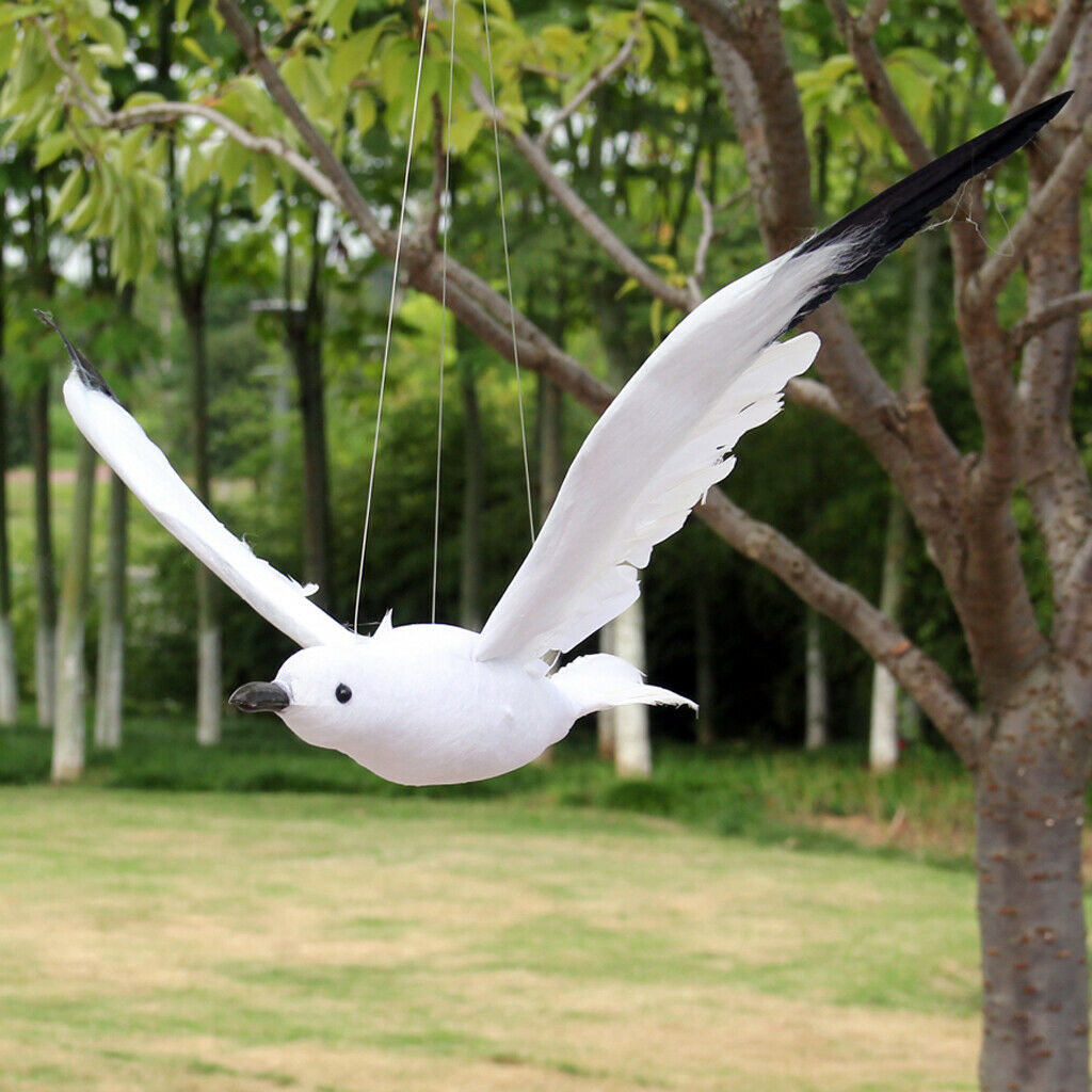 Flying Foam Seagull Birds Statue Wall Hanging Art Decor Home Ornament Size M