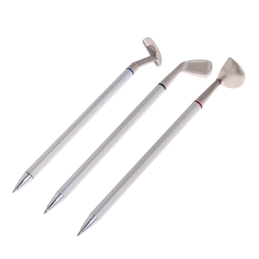 3 pcs golf club ballpoint pen golf pen kit ballpoint pen set