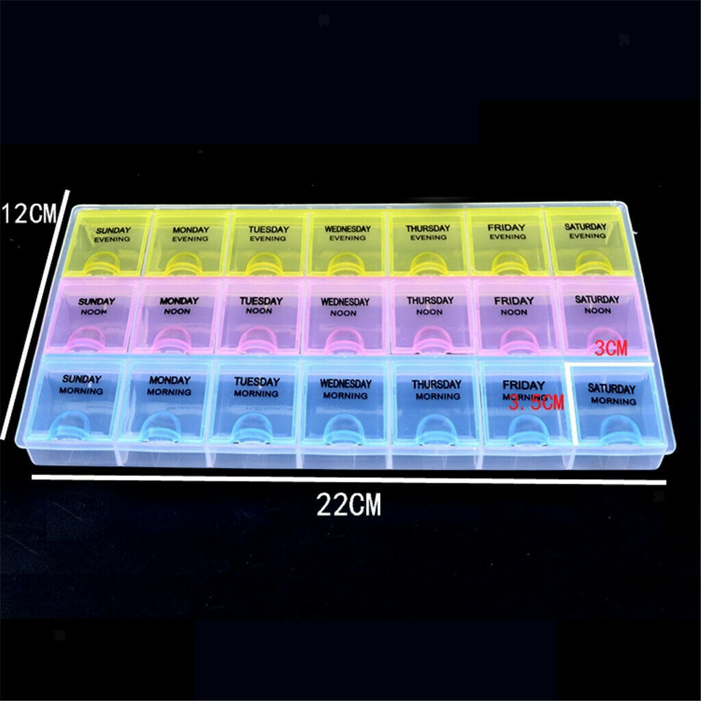 21Grid Durable False Nail Art Case Holder Container Nail Art Tip Storage Box