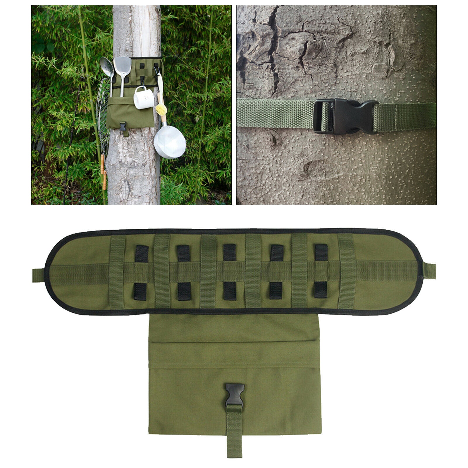 Tableware Cutlery Tree Storage Bag Hanging Bag Organizer for Camping Picnic